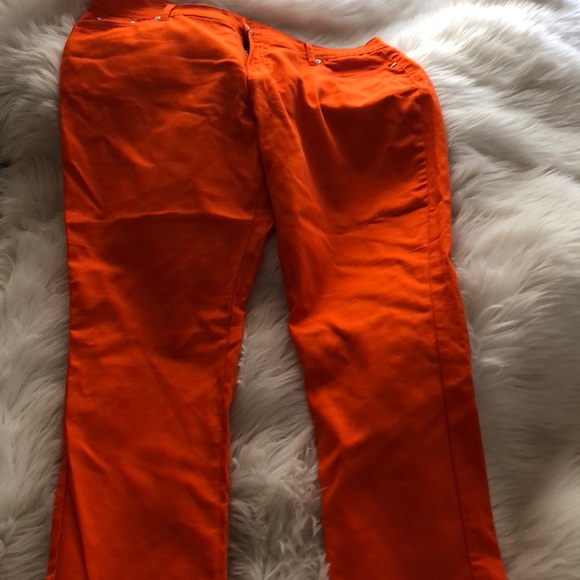 plus size orange pants